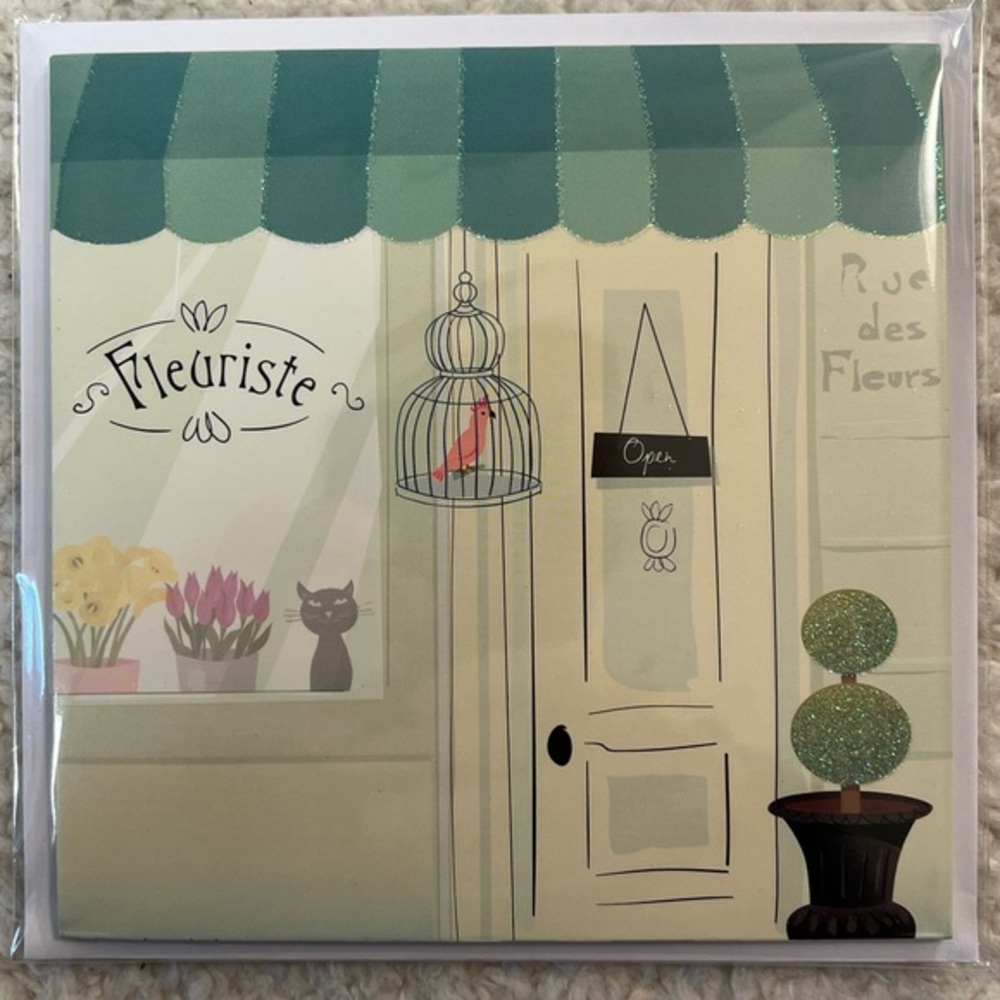 Up with Paper 3-D Pop-Up "Florist Window" Treasures Mother's Day Greeting Card